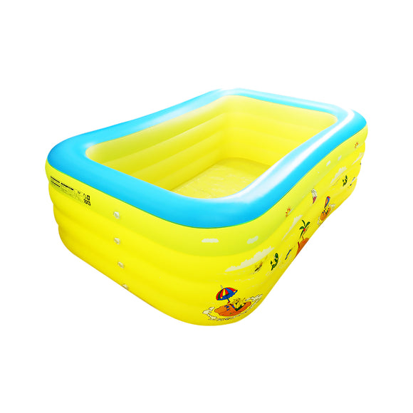Summer Sea Swim Center Kiddie Pool with 4 Air Chamber and Inflatable Floor