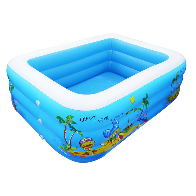 Summer Sea Swim Center Kiddie Pool with 3 Air Chamber and Inflatable Floor