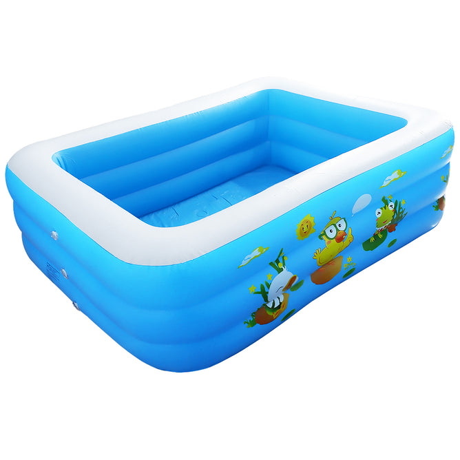 Summer Sea Swim Center Kiddie Pool with 3 Air Chamber and Inflatable Floor