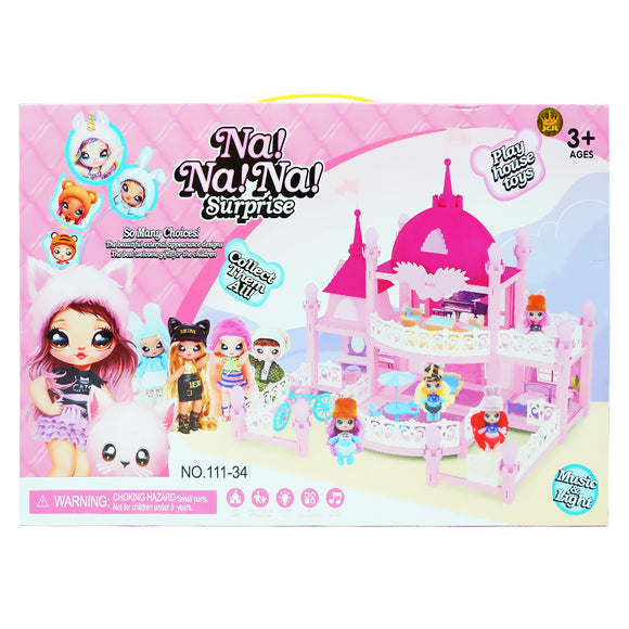 Dollhouse Building Toys for Girls Figure w/ Furniture Accessories and Dolls