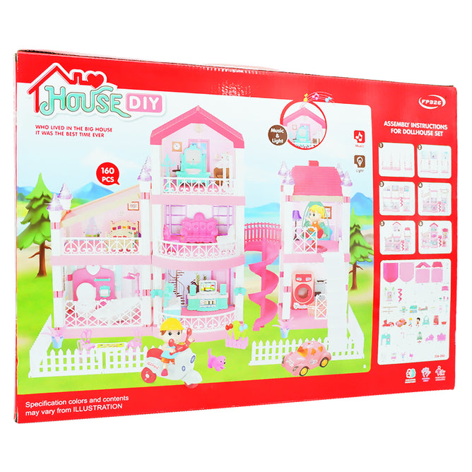 Dollhouse with Dollhouse Furniture and Dolls Dream Doll House Toys Playset with Accessories for Girls