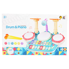 Musical Instruments Toys, Kids Microphone Electronic Piano Keyboard Xylophone Drum Toys Set 5 in 1