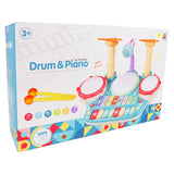 Musical Instruments Toys, Kids Microphone Electronic Piano Keyboard Xylophone Drum Toys Set 5 in 1