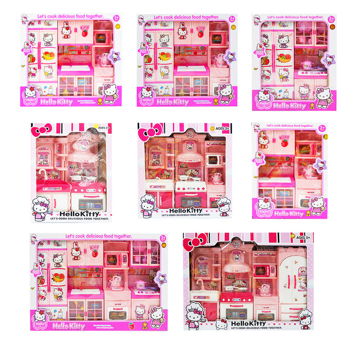 Hello Kitty Dollhouse Dreamhouse Kitchen Set Toys with Doll House Furniture and Accessories