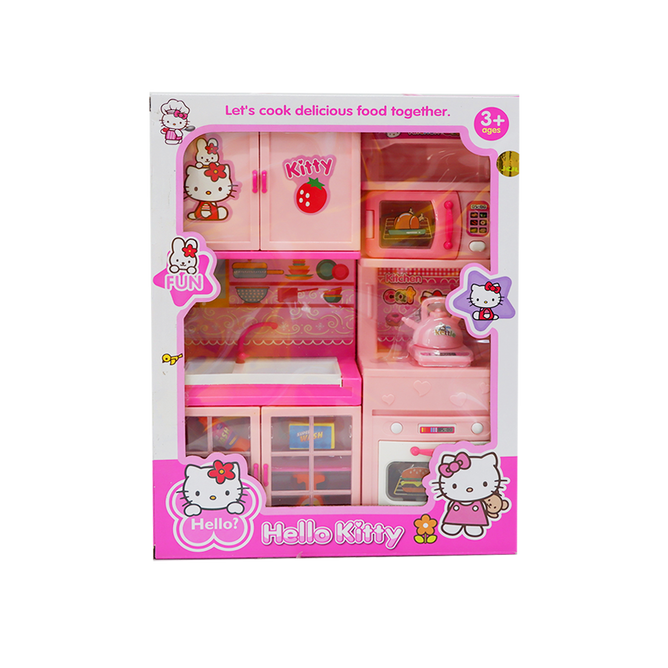 Hello Kitty Dollhouse Dreamhouse Kitchen Set Toys with Doll House Furniture and Accessories
