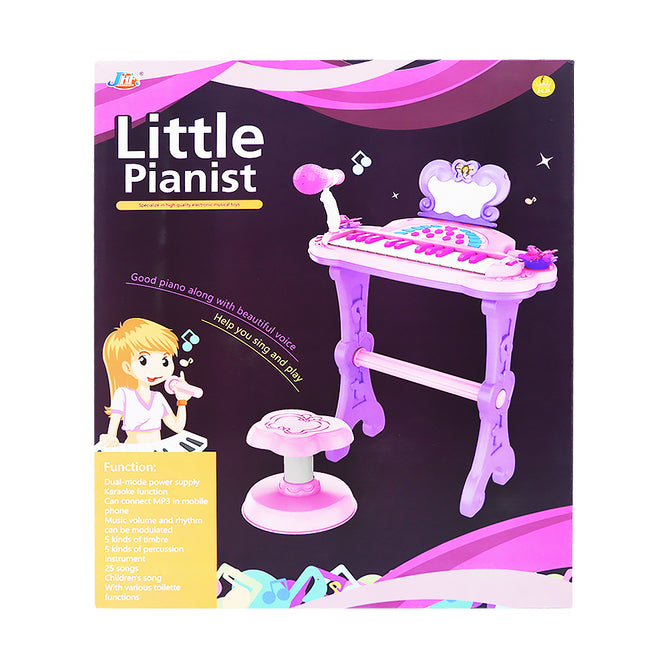 Kiddie Play Electronic 25 Key Toy Piano Keyboard for Kids with Real Working Microphone with USB Adapter