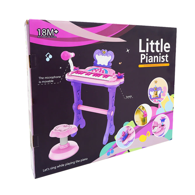 Kiddie Play Electronic 25 Key Toy Piano Keyboard for Kids with Real Working Microphone with USB Adapter