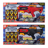 Summer Toys 2 in 1 Long Distance Blaster Shots Toy Guns for Kids with Water Bullets 6 Foam Dart and Target Board