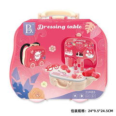 Children Pretend Playset Portable Backpack Box with wheels Classic Toys for Kids