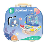 Children Pretend Playset Portable Backpack Box with wheels Classic Toys for Kids