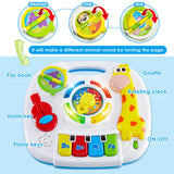 2 in 1 Baby Learning Table Music Baby Toys with Lights and Sounds Preschool Educational