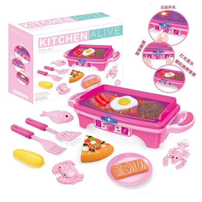 Kitchen Alive Play Set BBQ Grill with Light and Sounds Kids