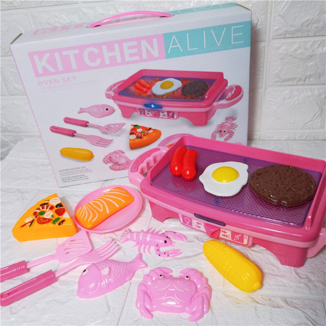 Kitchen Alive Play Set BBQ Grill with Light and Sounds Kids