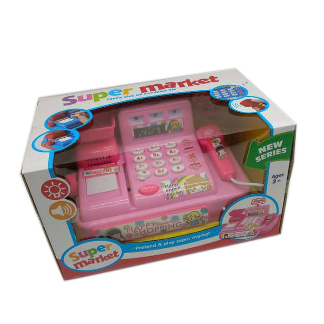 Electronic Pretend Supermarket Cash Register Toy Shop  Pretend Play Food Shopping