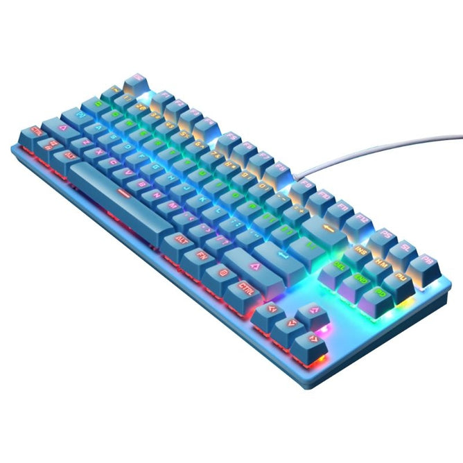 Leaven K550 Mechanical Keyboard 87-Key USB Wired Gaming Keyboard with RGB BackLights