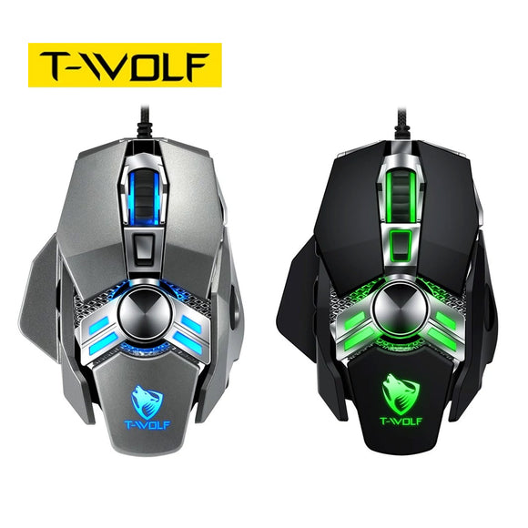 Macro Programming Mouse T-WOLF Wolf Warrior Wired Gaming Mouse V10