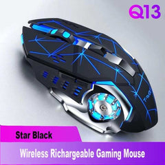 T-WOLF Q13 Wireless Rechargeable Gaming Mouse For Laptop Computer Pro Gamer