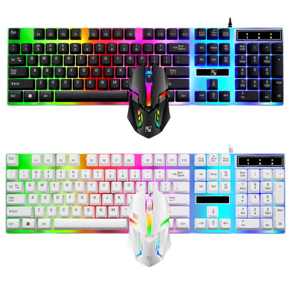 LX-2020 Gaming keyboard Mouse Combo RGB Backlight Mechanical Keyboard Gamer Kit Gamer Mouse Set for Laptop PC