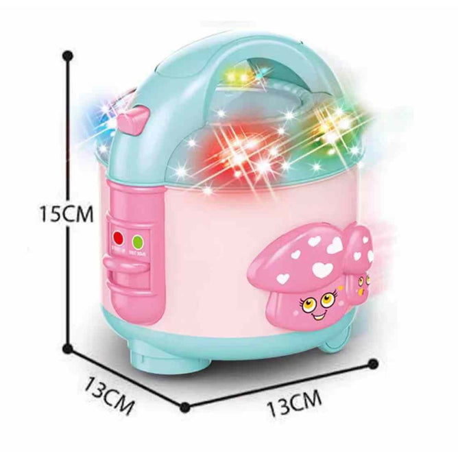 Electric Mini Rice Cooker with Light Musical Universal Wheel Pretend Toys for Kids