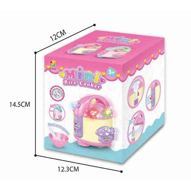 Electric Mini Rice Cooker with Light Musical Universal Wheel Pretend Toys for Kids