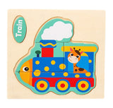 Wooden 3D Puzzle Jigsaw Animal Intelligence Children Educational Toy