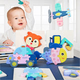 3D Wooden Puzzle Children's Educational Toys Non-toxic Relieve Stress Cartoons Animal Jigsaw Puzzles for Kids