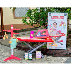 Pretend Playset Appliances Toy Kids Play House Electric Toy Iron Set  Toy with Ironing Board
