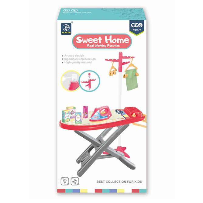 Pretend Playset Appliances Toy Kids Play House Electric Toy Iron Set  Toy with Ironing Board