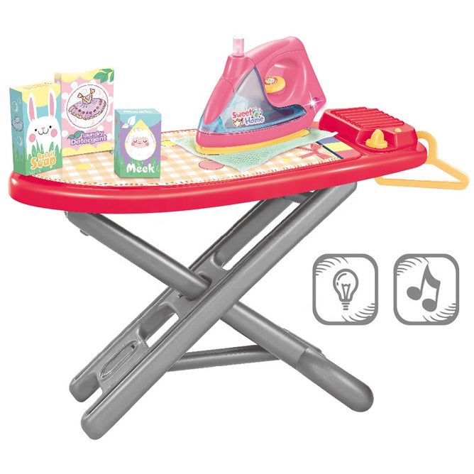 Pretend Playset Appliances Toy Kids Play House Electric Toy Iron Set  Toy with Ironing Board
