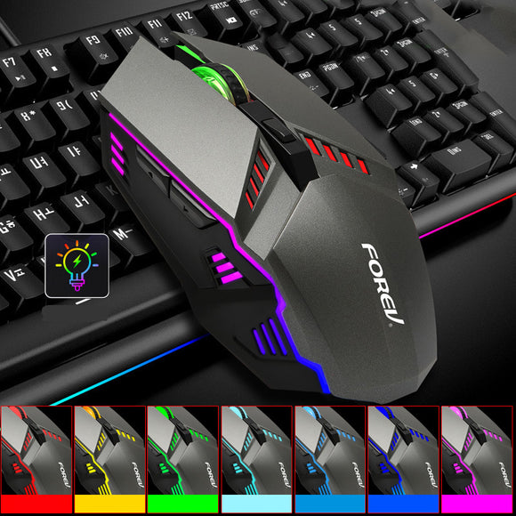 FOREV FV-Q3 Wired Gaming Mouse RGB Backlight Computer Mouse for Computer Laptop PC Gamer