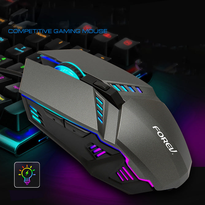 FOREV FV-Q3 Wired Gaming Mouse RGB Backlight Computer Mouse for Computer Laptop PC Gamer
