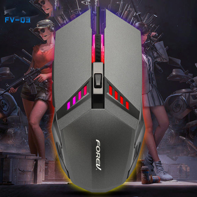 FOREV FV-Q3 Wired Gaming Mouse RGB Backlight Computer Mouse for Computer Laptop PC Gamer