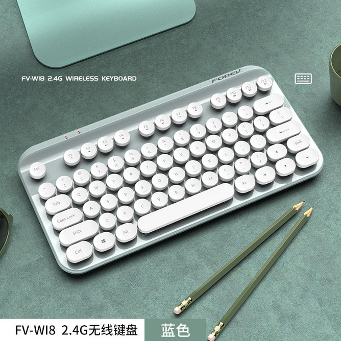 Forev Wireless Silent Keyboard 75 Keys 2.4G Wireless USB Interface Office Business Keyboard