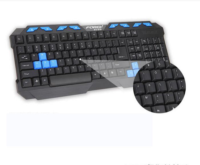 FOREV FV-3300S Waterproof Wired Keyboard Mouse Combo Kit Packs  Desktop Laptop Mouse