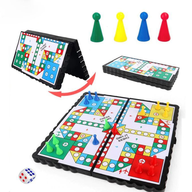Flying Chess Folding Magnetic Chess Game Board Educational Game Toys for Kids