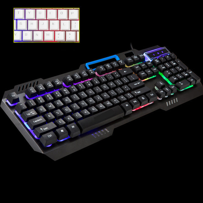 MJ60 26 Keys Wired Mechanical Feel RGB Waterproof and Dustproof Keyboard