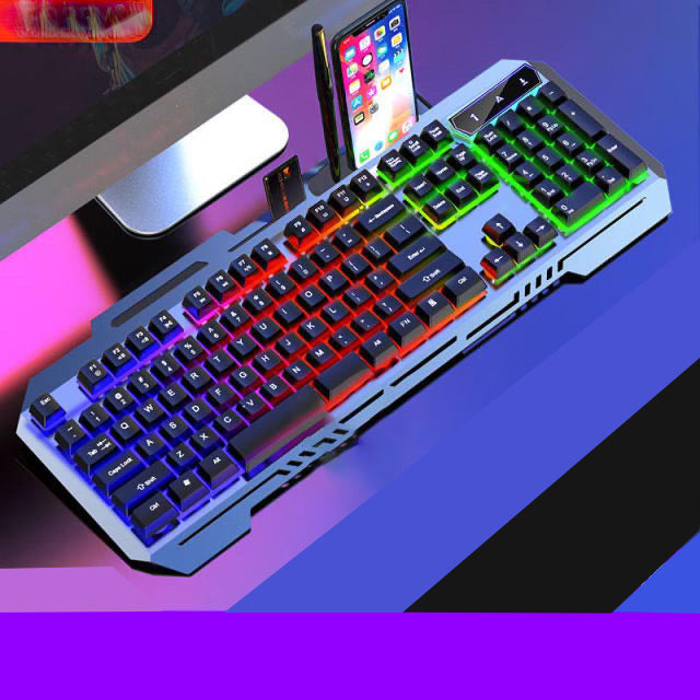 MJ60 26 Keys Wired Mechanical Feel RGB Waterproof and Dustproof Keyboard