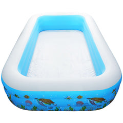 Swim Center Rectangular Size Inflatable Swimming Pool in Tropical Reef Design