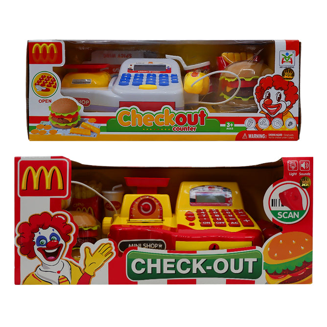 Pretend Play Calculator Cash Register Toy for Fast Food