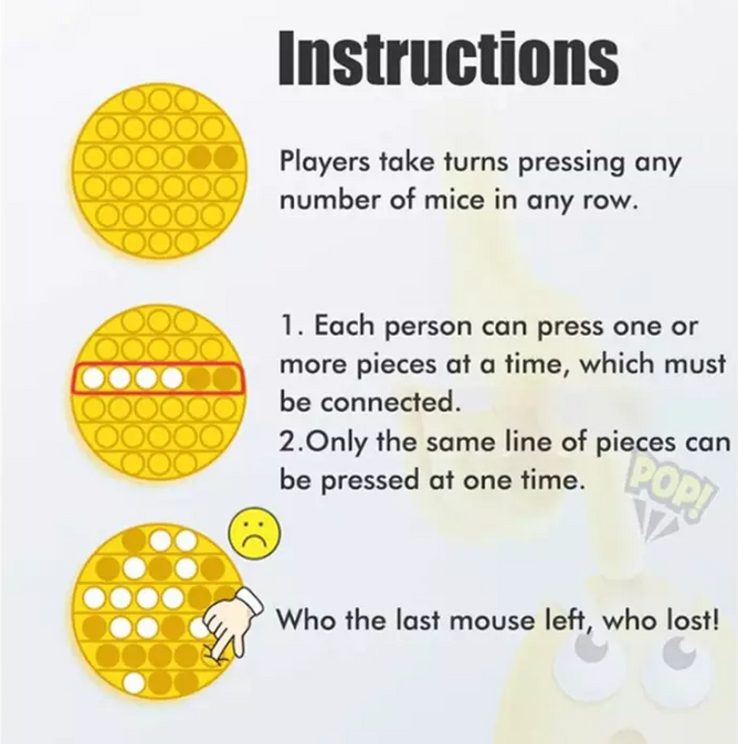 Push Pop it Silicone Bubble Sensory Fidget Toy  Good for Kids Autism Special Needs Stress Reliever Toy