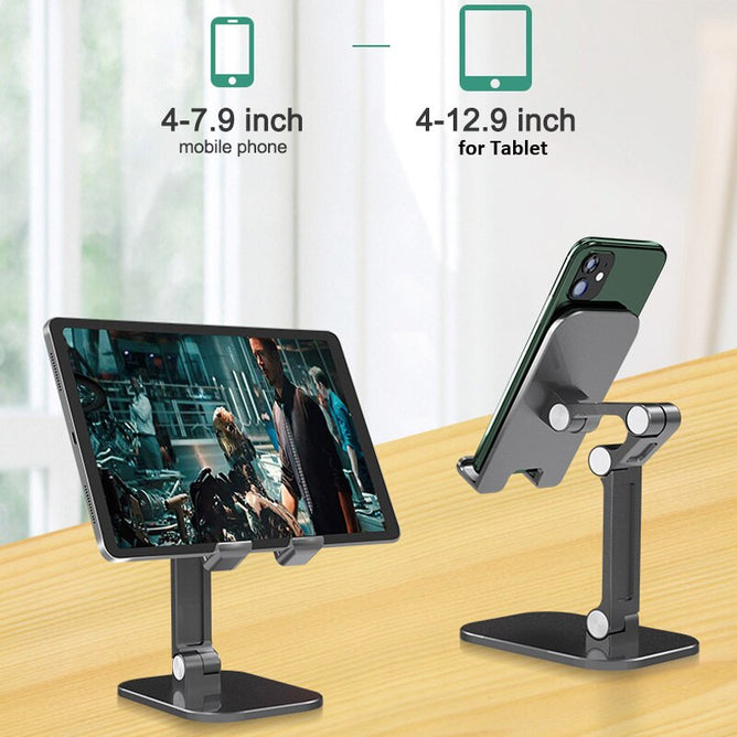 Foldable Portable Desktop Phone Holder Free Angle Adjustment Suitable for Phone and Tablets