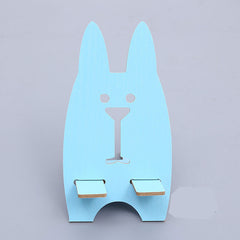 Wooden Phone Stand Holder Cute Design Lazy Durable for Mobile Phone and Tablets