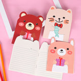 Random Cartoon Animals Bear Mini Portable Thin Notebook Notepad Diary Book Student Gift