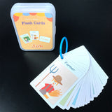 Baby YoYo Kids Feeling English Learning Word Card Pocket Flash Cards Preschool Educational Toys For Toddler