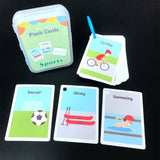 Baby YoYo Kids Feeling English Learning Word Card Pocket Flash Cards Preschool Educational Toys For Toddler