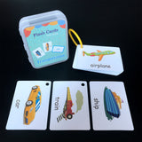 Baby YoYo Kids Feeling English Learning Word Card Pocket Flash Cards Preschool Educational Toys For Toddler