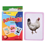 36 Flash Card Cognition Teaching Aids Learning Match English Cards for Children Educational toys