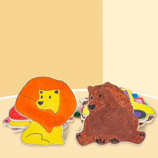 DIY Handmade 3D custom game educational Graffiti Wooden Toy DIY Color Graffiti Toys For Kids