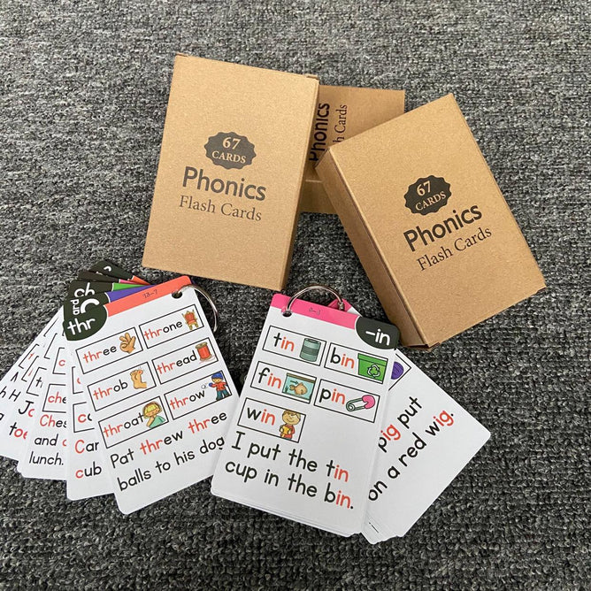 67 Cards BUNDLE Set Phonics Flash Cards Teaching Aids Early Learning Educational Toys for Children