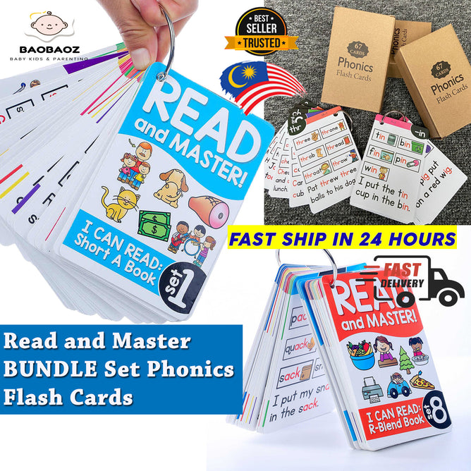 67 Cards BUNDLE Set Phonics Flash Cards Teaching Aids Early Learning Educational Toys for Children